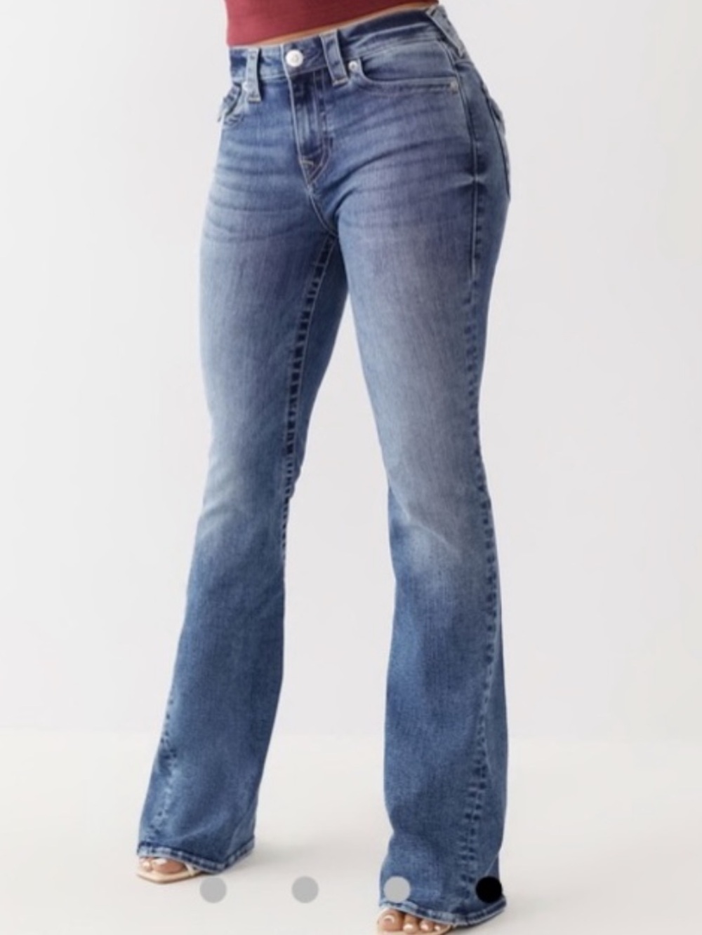 True Religion Joey Mid Rise Flare Jeans – Size 33